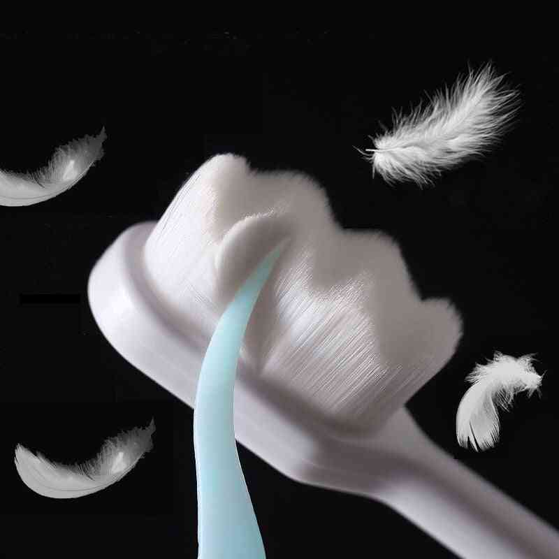 Ultrafeine Borsten, mikroweiche Zahnbürste mit Halter - tragbares umweltfreundliches Mundpflegeset