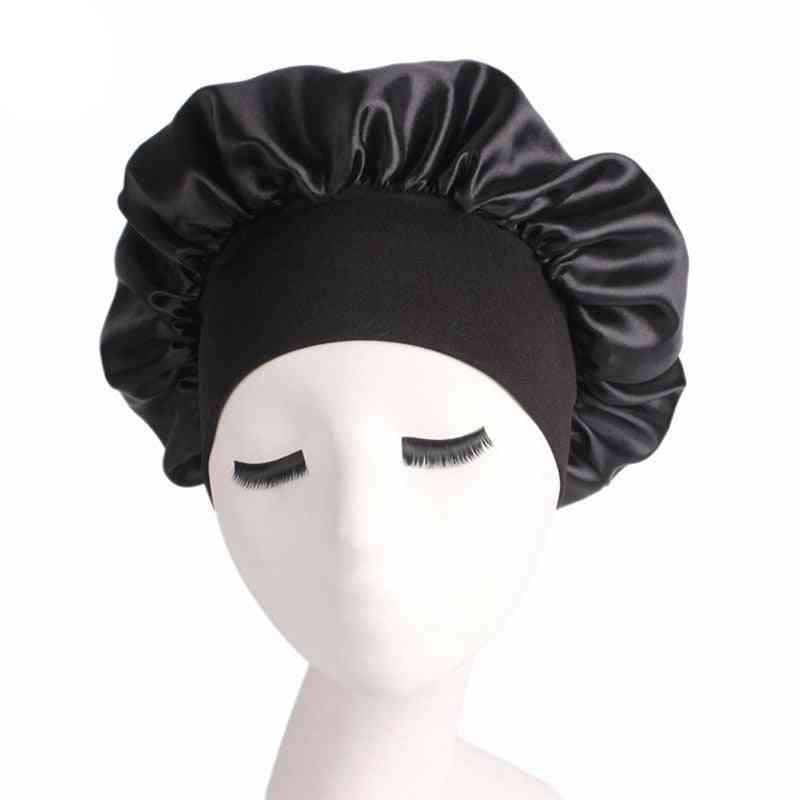 ženska satenasta spalna kapa, kapa za nočno spanje za nego las