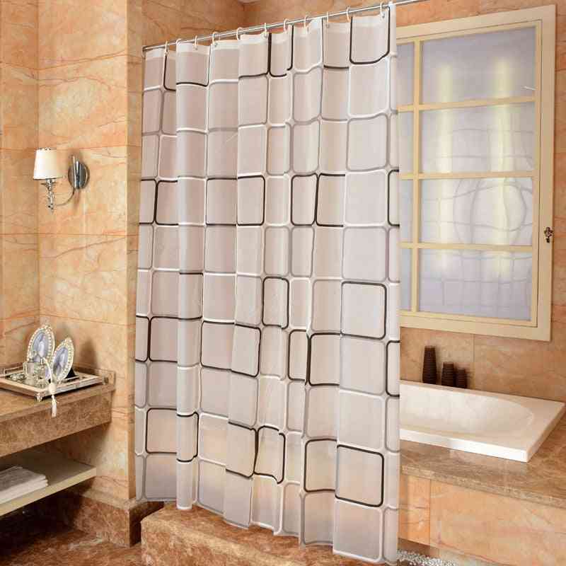 Badeværelse badeforhæng - 3d vandtæt, meldug gardin - 180x200 cm
