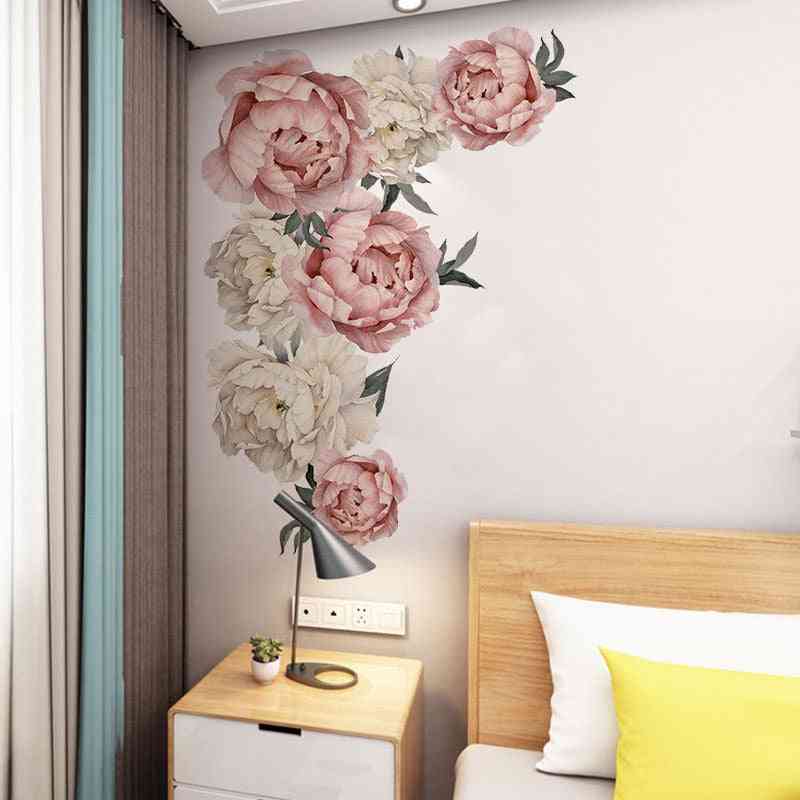 Flower Wall Stickers - Romantic Flowers Home Decor For Bedroom, Living Room