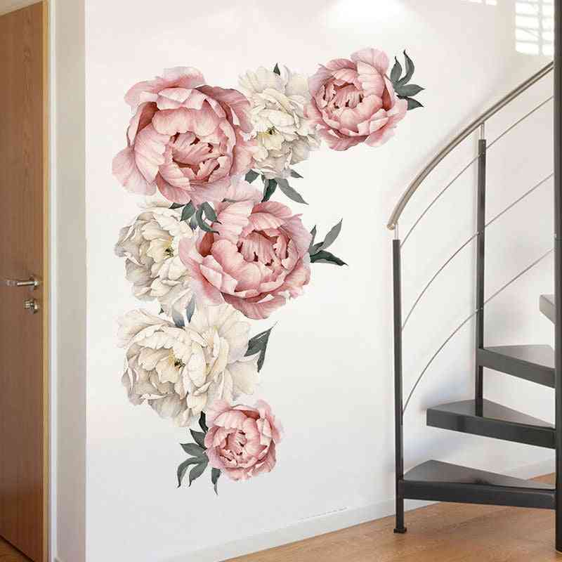 Flower Wall Stickers - Romantic Flowers Home Decor For Bedroom, Living Room