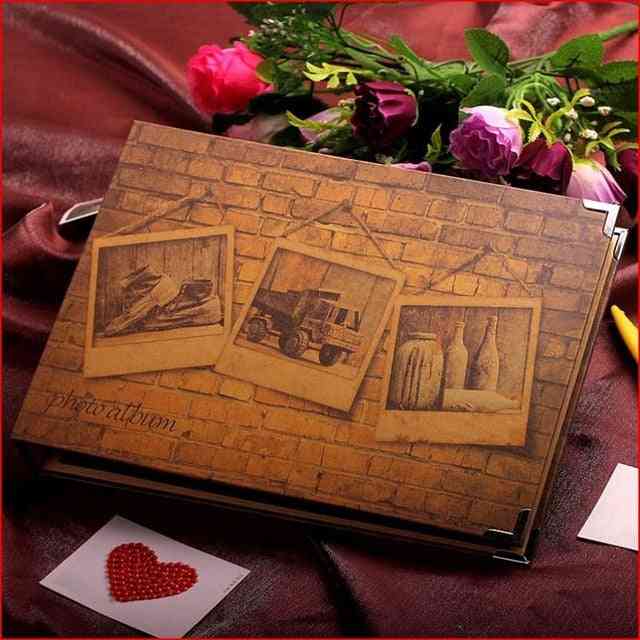 10inch Beautiful Diy Handmade Photo Albums For Lover, Baby, Wedding Stickers Scrapbooking 10 Pages