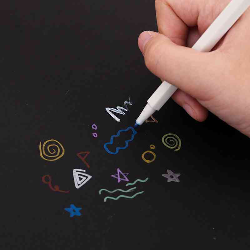DIY aranyos akvarell gél toll / marker toll esküvői fotóalbum scrapbookinghoz