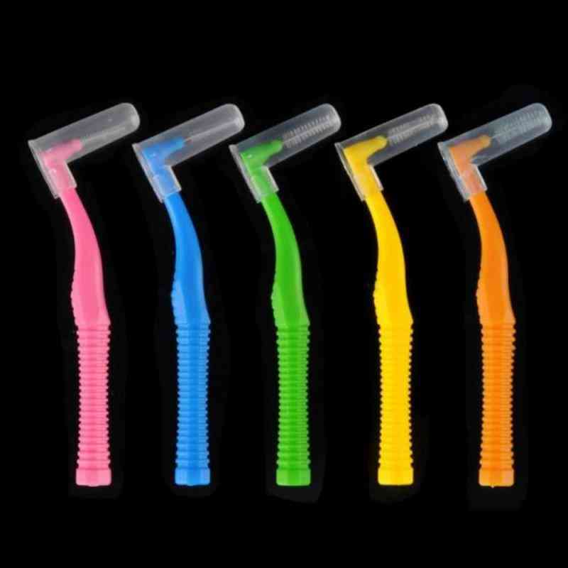 L Shaped Denta Floss Inter Dental Cleaners Teeth Brush / Toothpick For Oral Care Tool