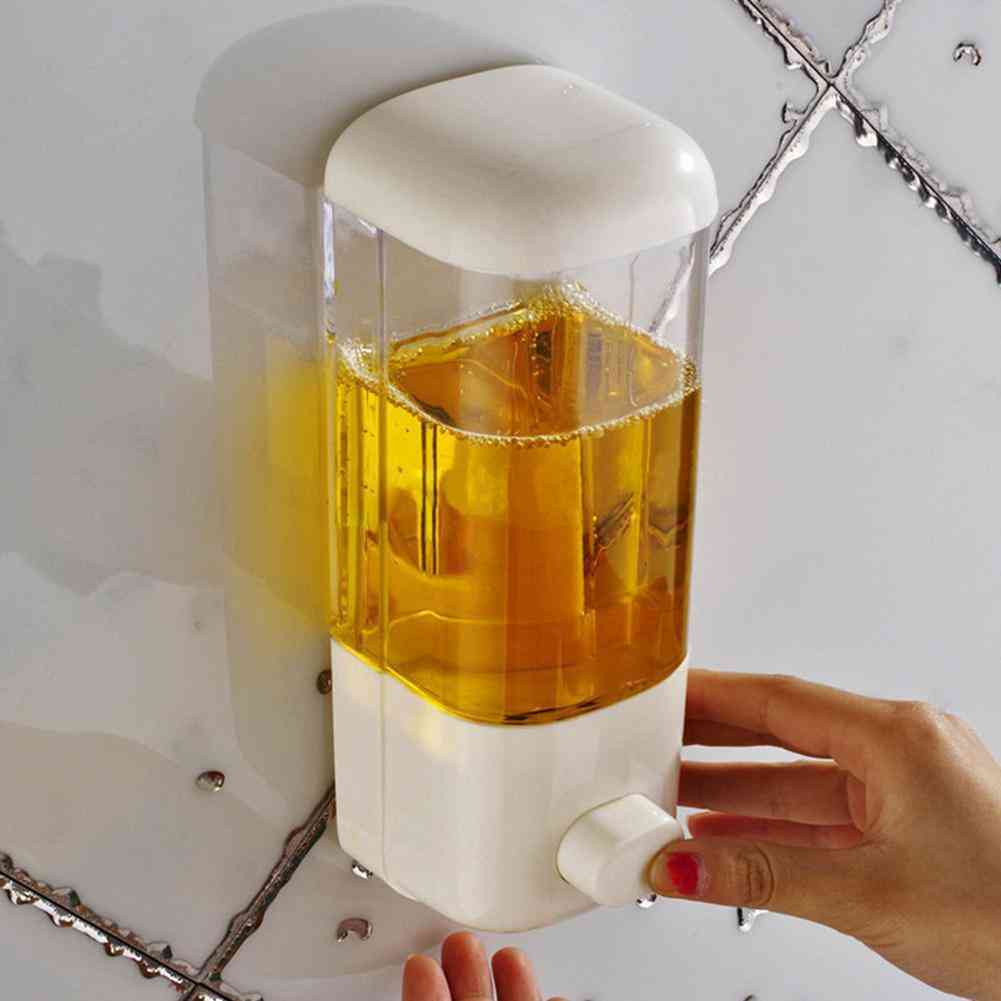 Wall Mounted Soap Dispenser Bathroom Sanitizer Shampoo Shower Gel Container Bottle