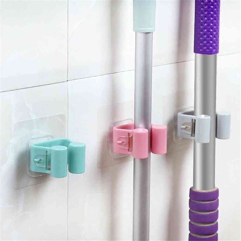 Powerful Traceless Suction Cup Wall Mop Hook, Hanging Rack, Stand Holder For Home Bathroom