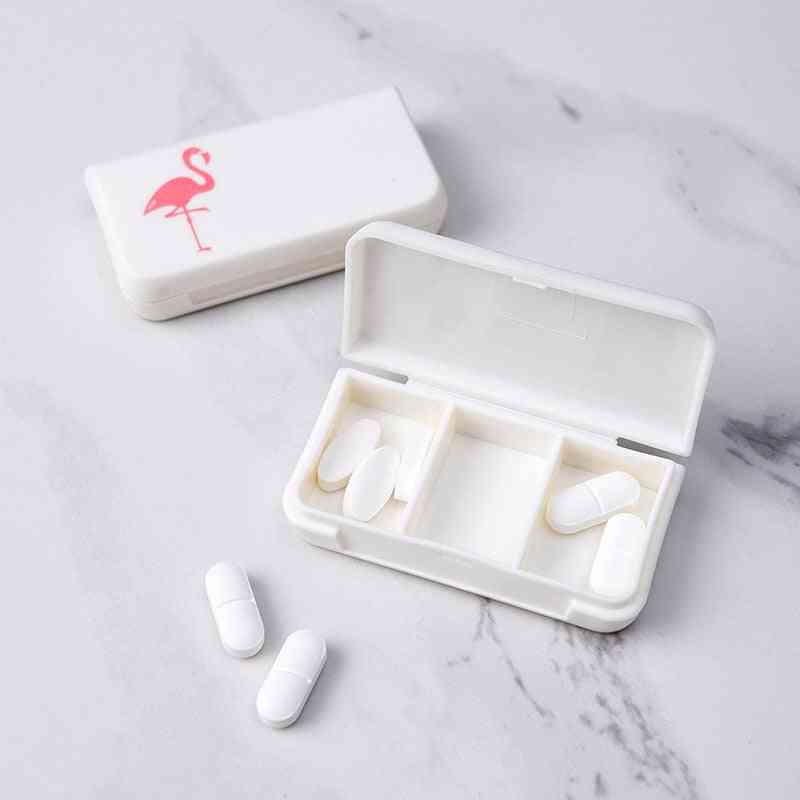 Přenosná krabička na pilulky, cestovní krabička na léky na léky, cestovní týdenní držák zdravotního cestovního pouzdra na mini roztomilé plastové krabičky na pilulky