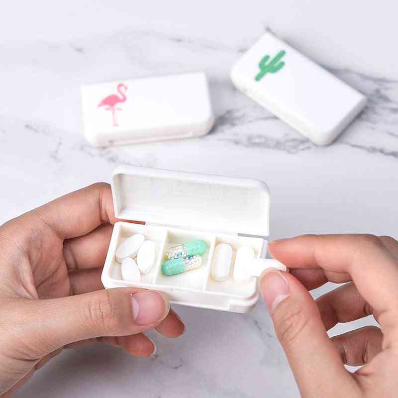 Portable Pill Box, Travel Pill Case Medicine Box, Travel Weekly Medicine Health Travel Case Holder Mini Cute Plastic Pill Box