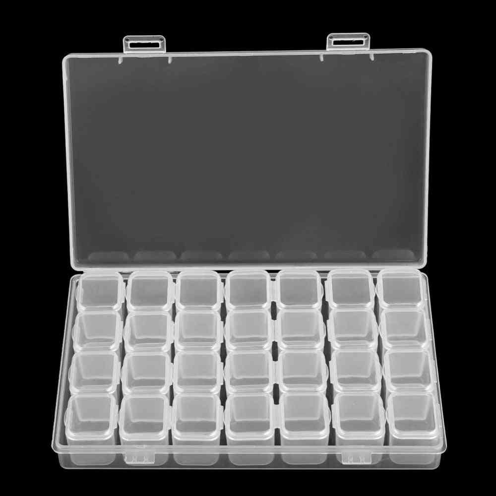 Clear Plastic Empty Storage Box For Nail Art Manicure Tools Jewelry Beads Display Storage Case Organizer Holder