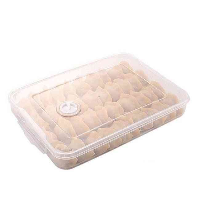 Refrigerator Food Storage Box Kitchen Organizer Fresh Box Dumplings Vegetable Egg Holder Stackable Microwave