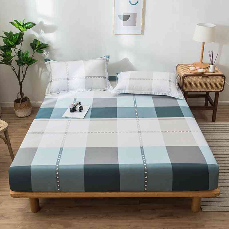 Puha, kényelmes pamut ágynemű, rajzfilmfényű csúszásgátló ágy matrac védőhuzat