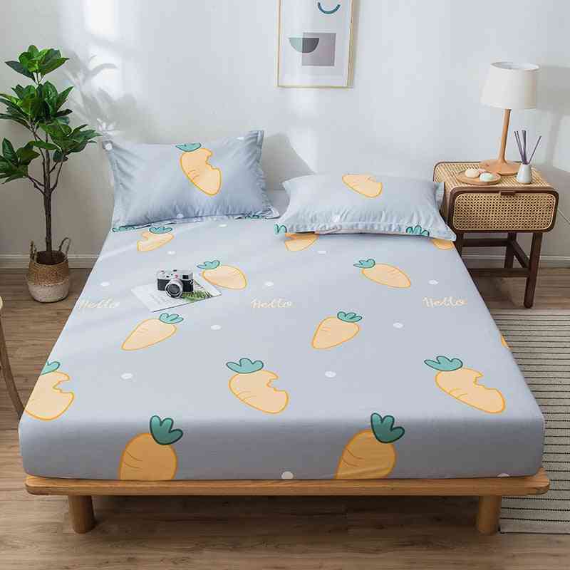 Geometric/cartoon/floral Printed Bed Sheet With Elastic Band