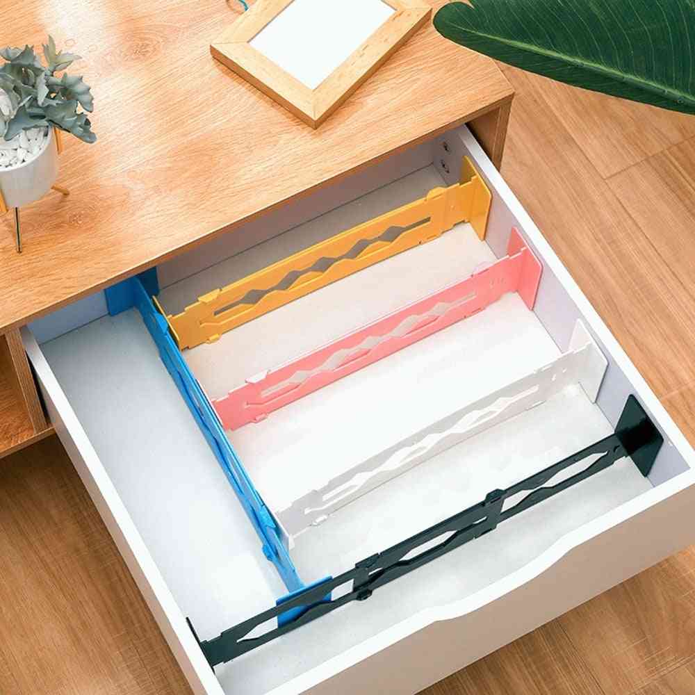 Plastic Adjustable Drawer Dividers Organizer Retractable Stretch Storage Partition Board Multi-purpose Diy Home Office Kitchen