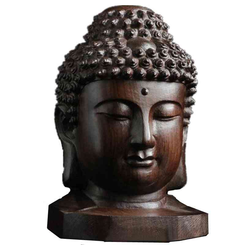 Creative Wooden Buddha Statue -  Wood Sakyamuni Statue, Tathagata Figurines