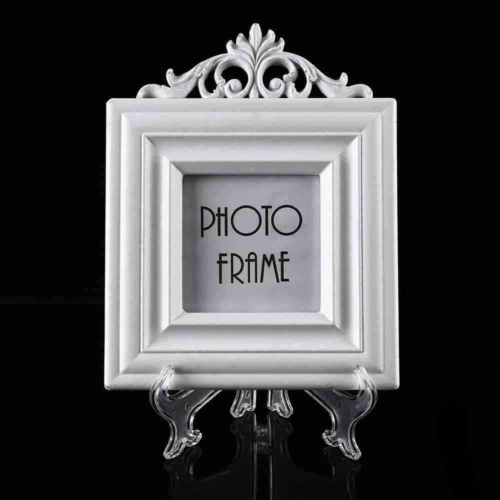 Clear Plastic Plate Picture Frame Display Stand - Transparent Easel Holder Arts
