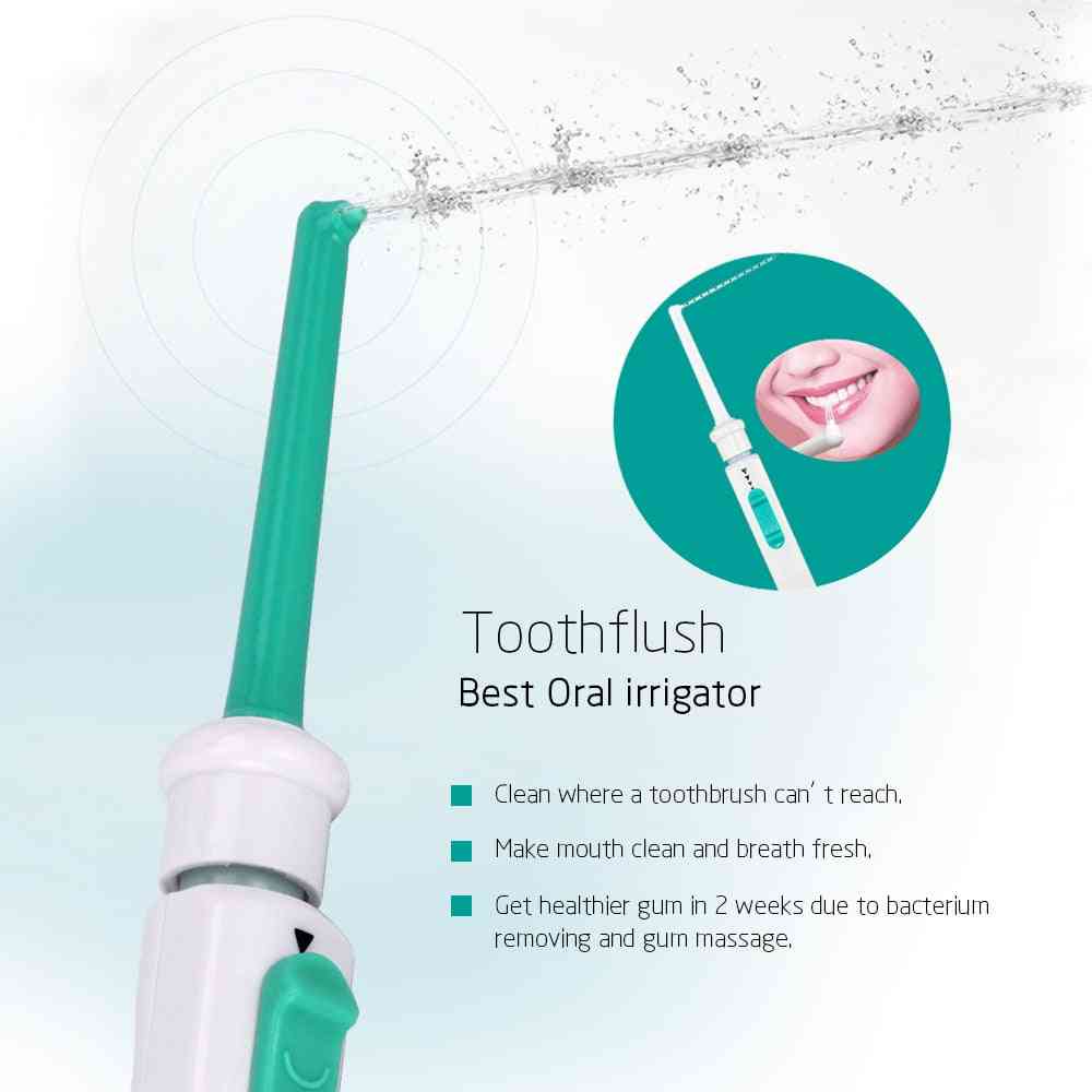 Toothflush-oral Irrigator, Water Dental Flosser With Jet Nozzles And Faucet Adapter