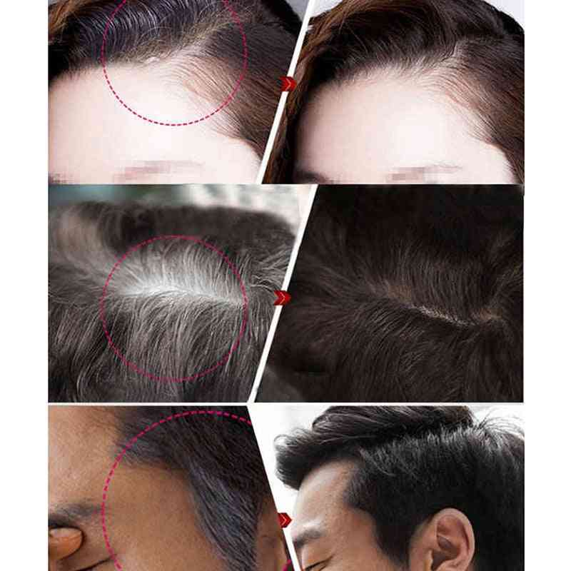 Jednorazowa farba do włosów natychmiastowe pokrycie siwych korzeni farba do włosów - tymczasowe zatuszowanie biała farba do włosów | - czarny