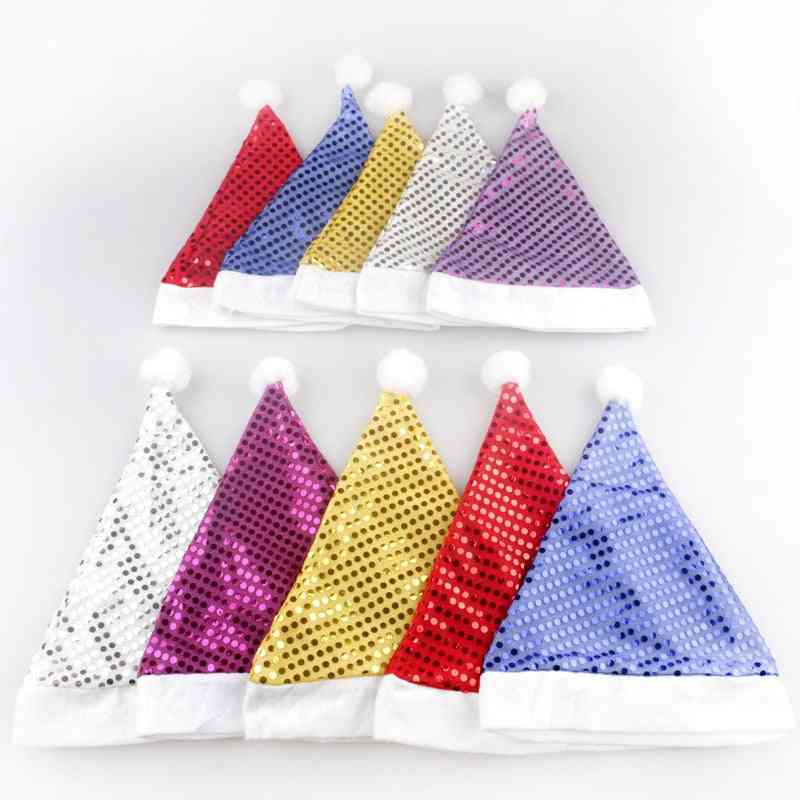 Paillettes, chapeaux, casquettes de père Noël multicolores - décor de Noël adulte / enfant