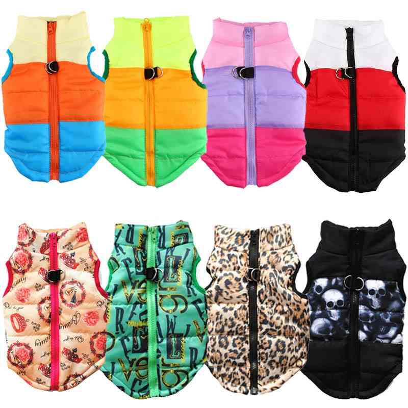 Warm Dog Clothes For Small Dog, Windproof Winter Pet Dog Coat Jacket Padded Clothes Puppy Outfit Vest Clothes