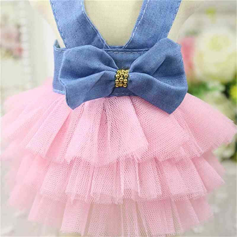 Summer Dress For Dog Clothes, Wedding Dress Skirt Puppy Clothing Spring Dresses For Dogs Jean Pet Clothes