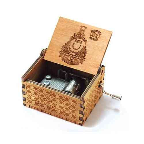 Harry potter colecții cutie de muzică manuală din lemn pentru cadou de Crăciun, decor pentru casă