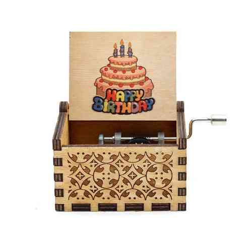 Happy Birthday-hand Crank Wooden Music Box