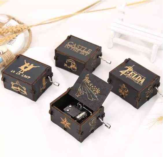 18 Notes, Hand Crank Wooden Music Box For Christmas, Birthday Present