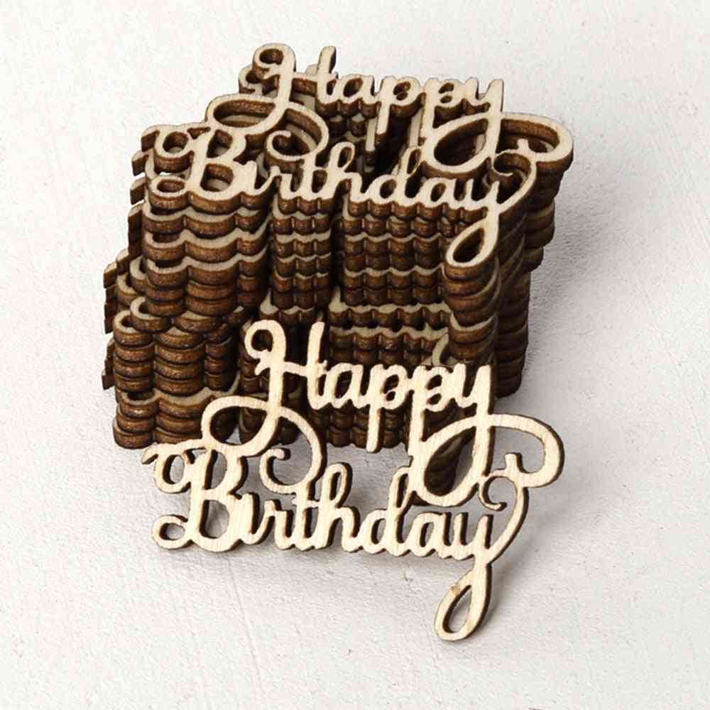 „všetko najlepšie k narodeninám“ laserom vyrezávané drevené plátky remeselníkov visiacich ozdôb