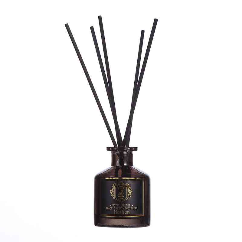 Glass Bottle Aroma Reed Diffuser - No Fire Aromatherapy Bedroom Air Freshener