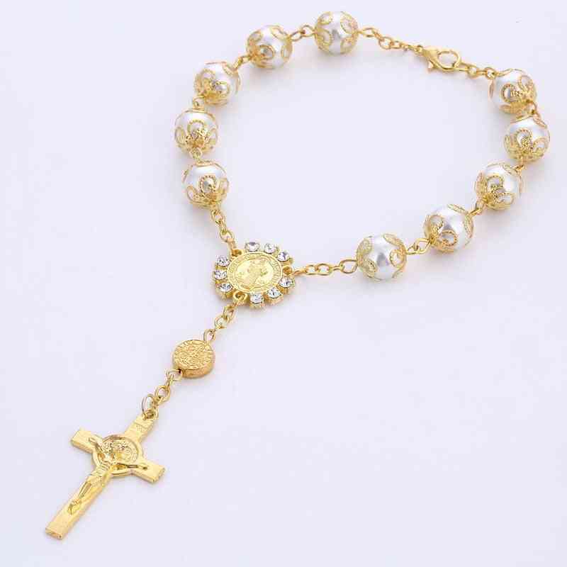 Religious Jewelry Religious Catholic Cross Rosary Bracelet