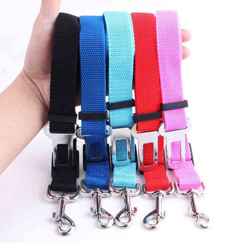 Car Safety Nylon Seat Belt Lead Leash Harness For Puppy Kitten Vehicle Security Leash Adjustable