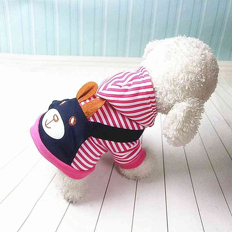 Módne pruhované domáce oblečenie pre psov pre psov kabát mikina mikina zimné oblečenie karikatúra domáce zvieratá oblečenie
