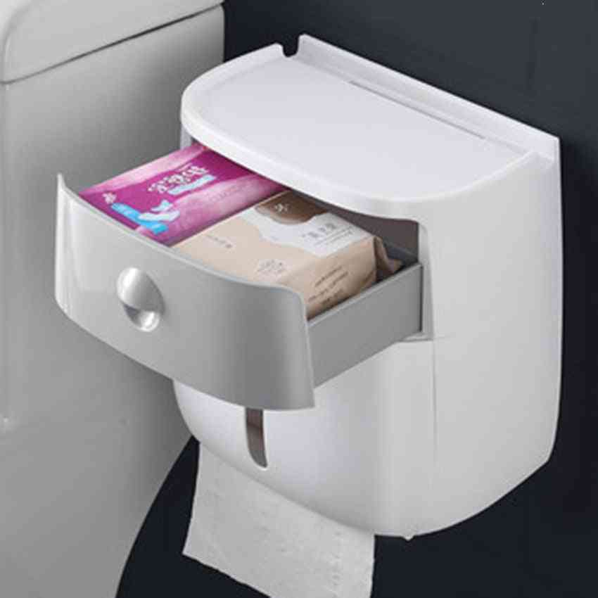 Plastični nosilec toaletnega papirja kopalnica dvojna papirnata škatla za papir na steni polica za shranjevanje škatle za toaletne škatle