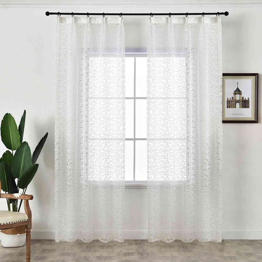 European Style Jacquard Design Modern - Home Decoration Tulle Fabrics Curtain
