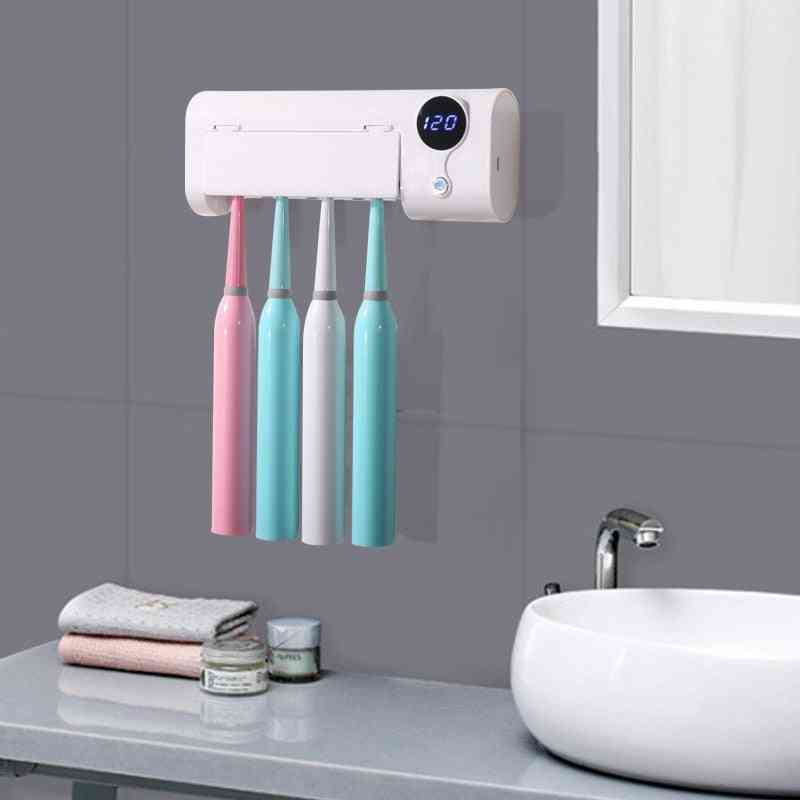 Induction intelligente anti-bactéries solaire, lumière uv, porte-stérilisateur de brosse à dents désinfectant dentifrice de soins bucco-dentaires - 01 solaire