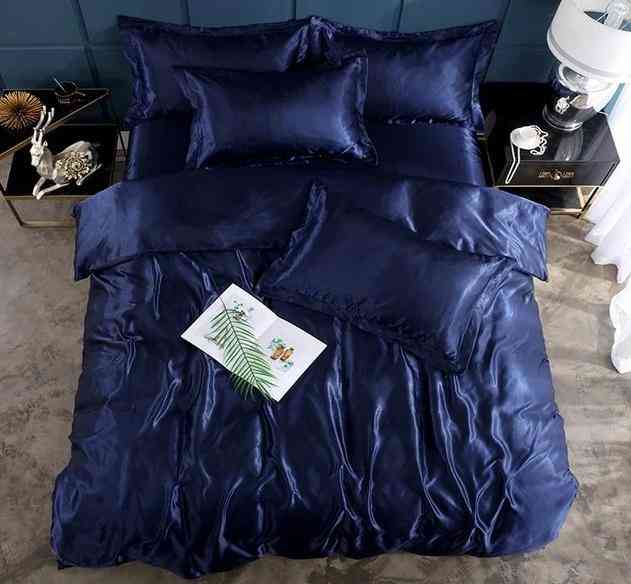 Fashion Style Pure Satin Silk Home Bedding Set