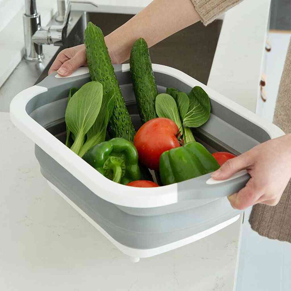 Visokokvalitetna sklopiva odvodna košarica za pranje voćnog povrća za kuhinju i putovanja