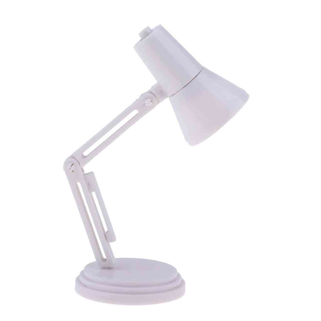 White Led Desk Lamp Model For Dollhouse-pretend Play Toy