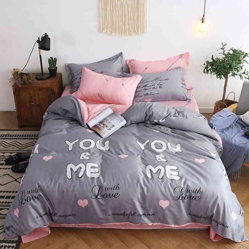 Geometric Soft Cotton's & Adult Duvet Cover, Bed Sheets And Pillowcases Comforter Bedding Set