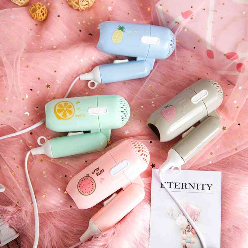 Mini Hair Dryer Foldable - Portable Thermostatic Air Collecting, Electric Hair Dryer
