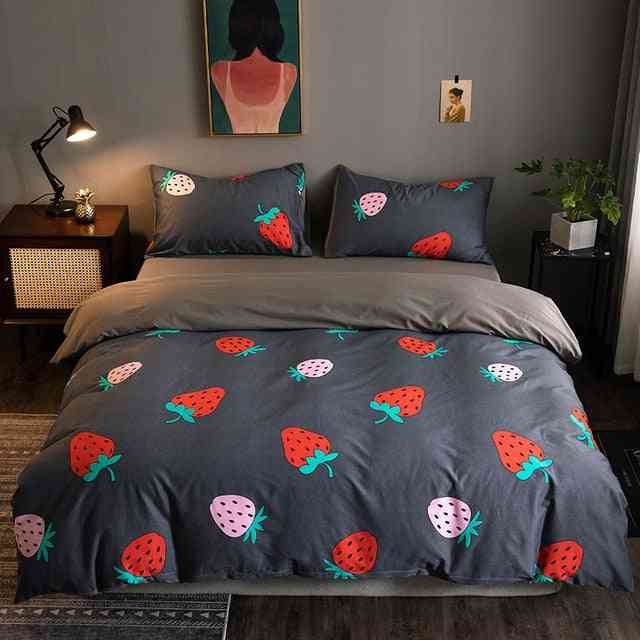 Moderan komplet pokrivača od pamučnog karira s potpisom - jednokrevetni set posteljine