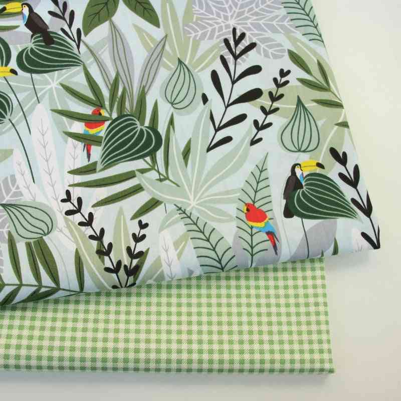 Leaves Printed, 100% Cotton Fabrics For Diy Sewing, Patchwork, Bedding, Quilting