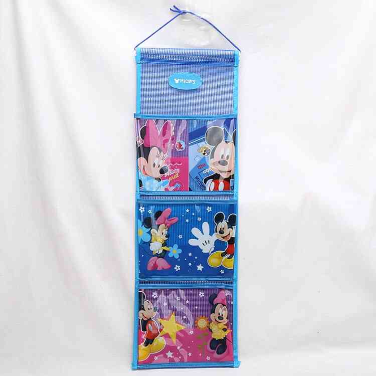 Cartera para niños de Disney, bolsa colgante de almacenamiento - almacenamiento de armario pequeño, bolsa de bolsillo trasero para puerta de pared
