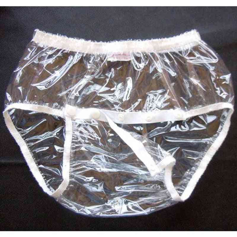 Transparente xxl 1 - frente abierto, pantalón / pañal impermeable para adulto