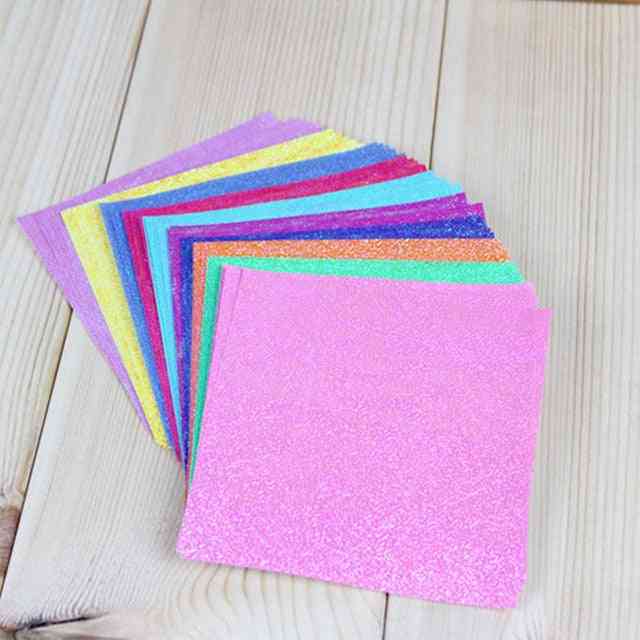 Jednofarebné štvorcové origami lesklé skladacie papiere na jednej strane