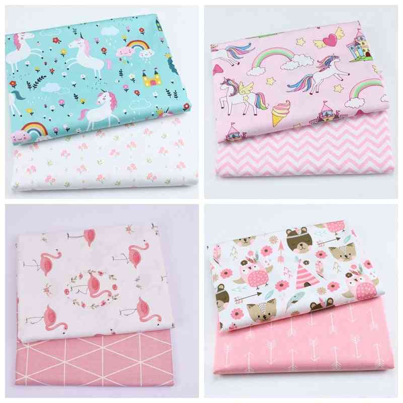 Cotton Printed Fabric For Making Clothes, Sewing Bed Sheet, Patchwork Cloth, Diy Fabrics For Baby Child