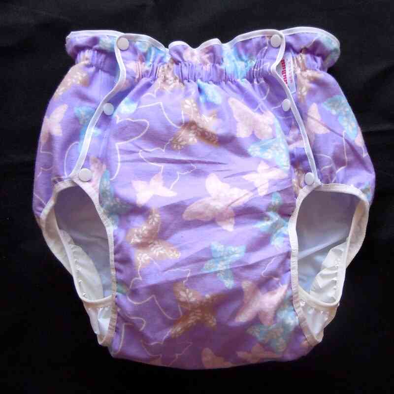 Purple Butterfly Xxl - Snow White Adult Diaper/ Incontinence Pants
