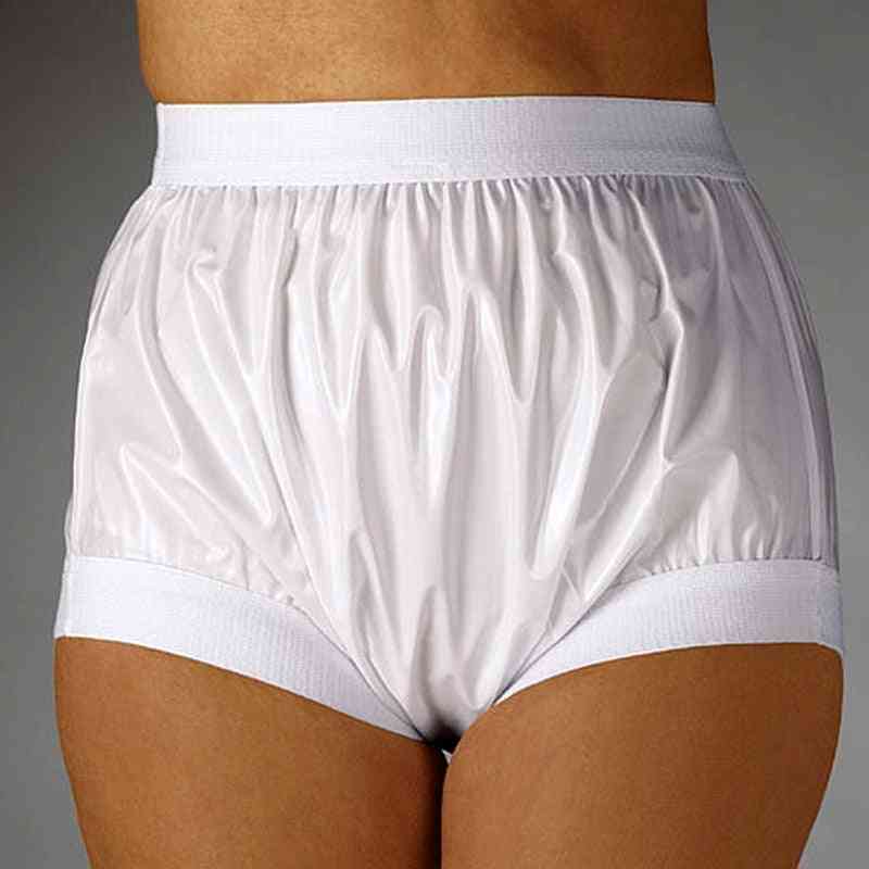 White Xxl 1pcs Wide Elastic Pants - Adult Plastic , Cloth Diaper