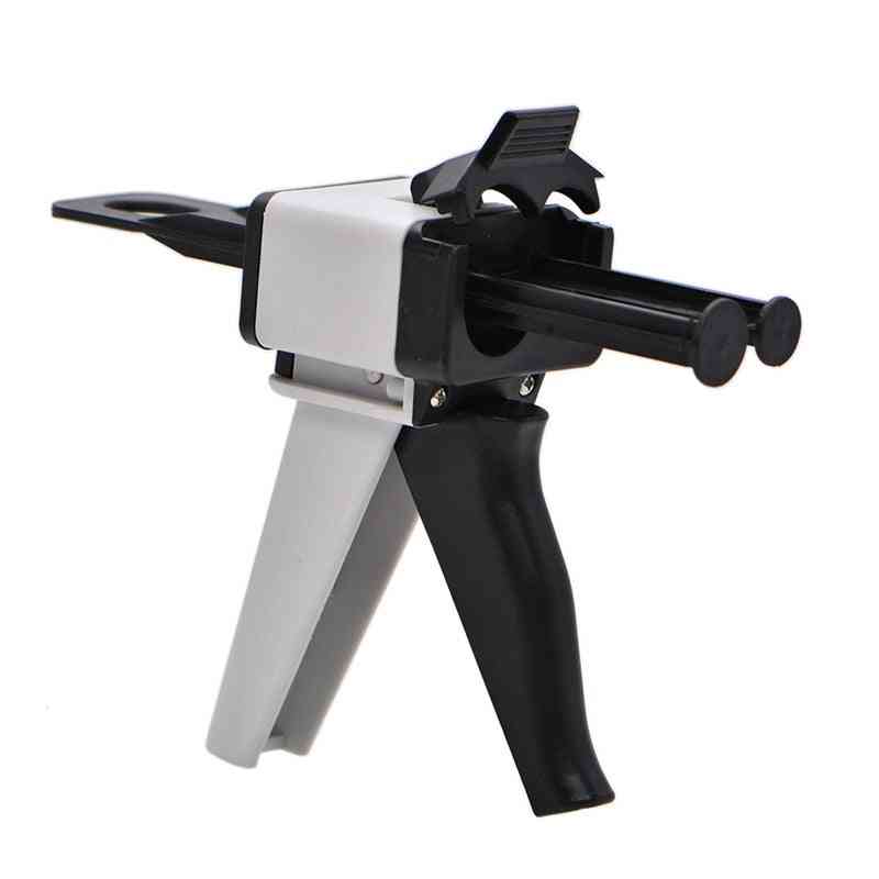 Blande dispensering universal dispenser pistol 1: 1/1: 2 silisium gummi dispenser pistol 10: 1 50 ml tannlege verktøy |