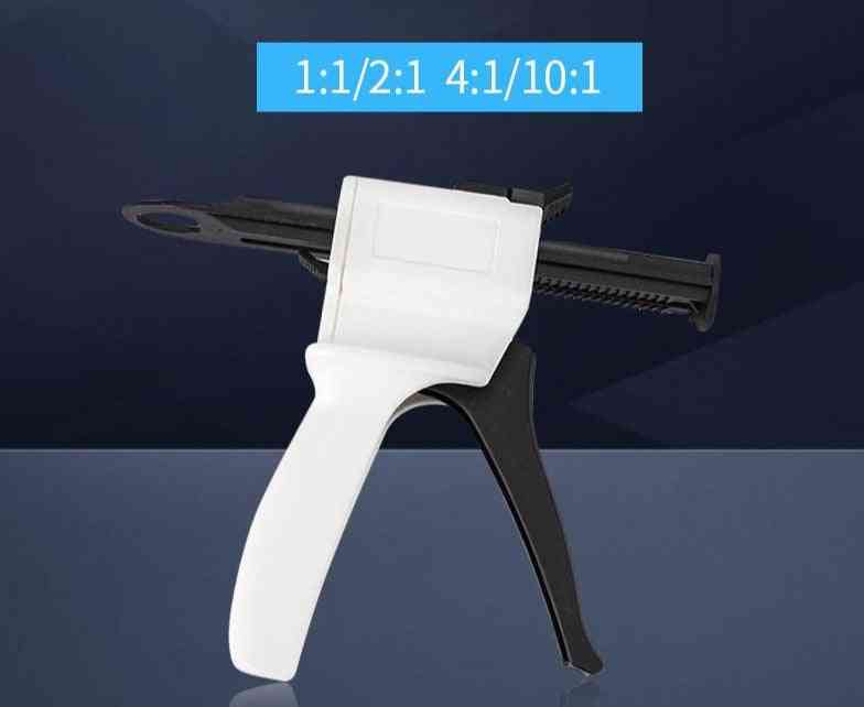 Mélange distributeur pistolet distributeur universel 1: 1/1: 2 pistolet distributeur en caoutchouc silicone 10: 1 outils de dentiste de 50 ml |